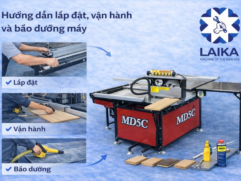 Hướng dẫn lắp đặt và vận hành máy cưa bàn trượt an toàn