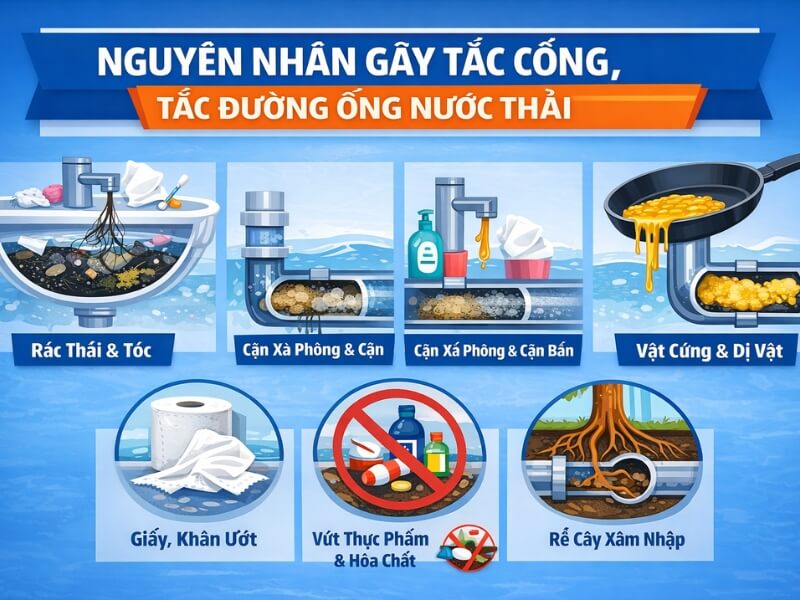 Tổng hợp nguyên nhân và dấu hiệu nhận biết tắc nghẽn đường ống